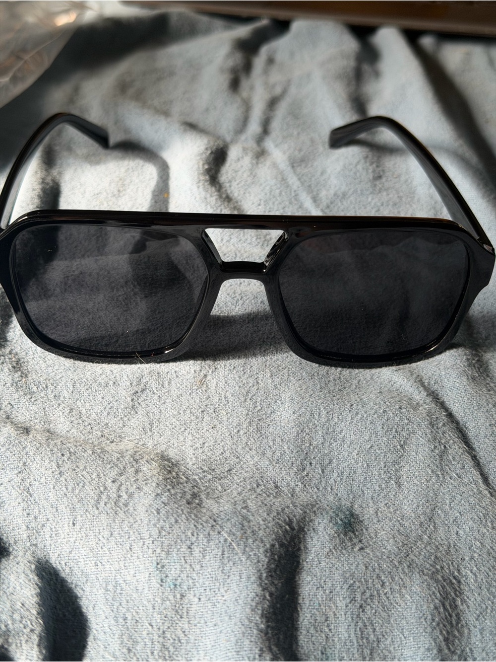 Y2k style glasses men/women dark tint brand new in velvet bag